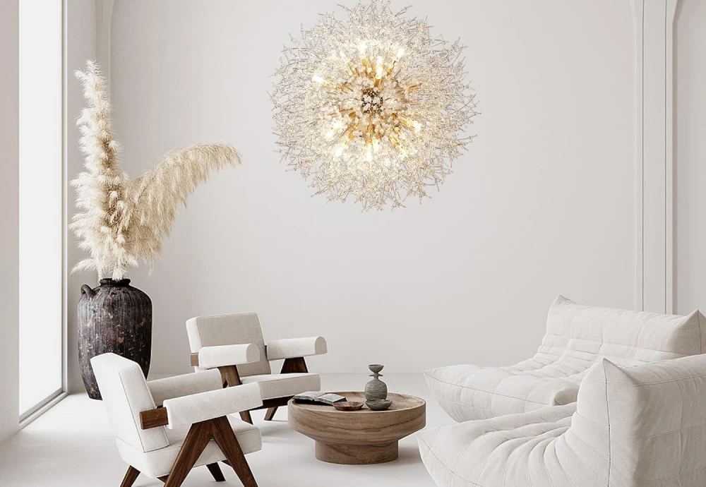 round modern crystal chandelier