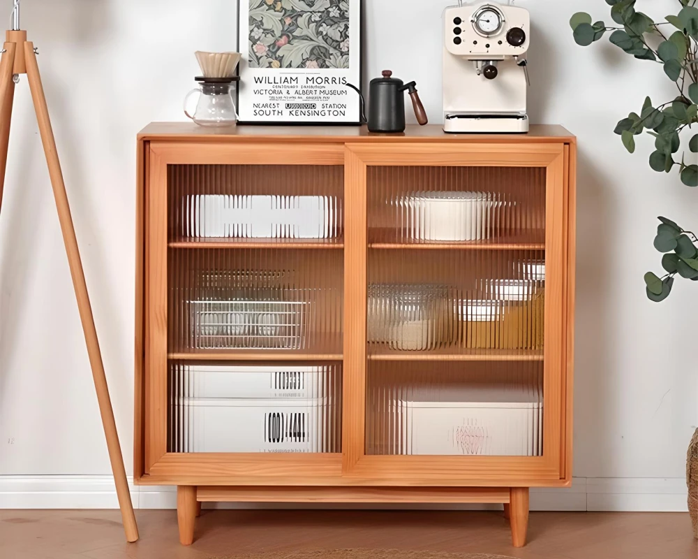 rustic wood sideboard